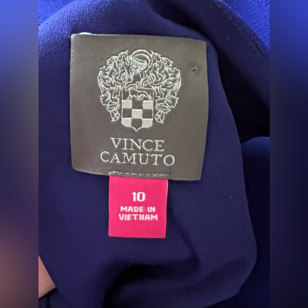 NWT Vince Camuto Royal Blue Sleeveless Wide Leg Scoop Neck Jumpsuit Pantsuit - Picture 10 of 11